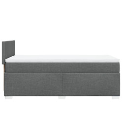 Sommier à lattes de lit et matelas Gris foncé 90x190 cm Tissu