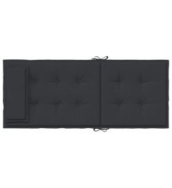 Coussins de chaise à dossier haut lot de 2 noir tissu oxford