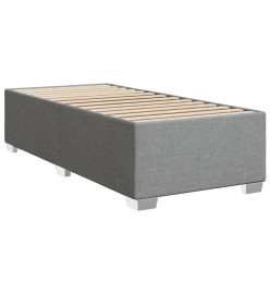Sommier à lattes de lit et matelas Gris clair 90x190 cm Tissu
