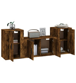 Ensemble de meubles TV 3 pcs Chêne fumé Bois d'ingénierie