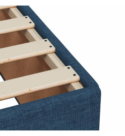 Sommier à lattes de lit avec matelas Bleu 90x200 cm Tissu