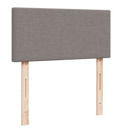 Sommier à lattes de lit avec matelas Taupe 90x200 cm Tissu