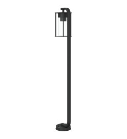 Lampadaires d'extérieur 3 pcs noir 100 cm acier inoxydable