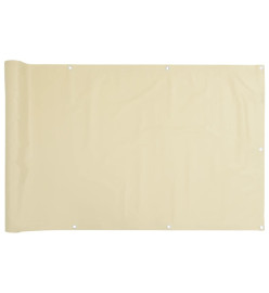 Écran d'intimité de jardin crème 400x120 cm PVC