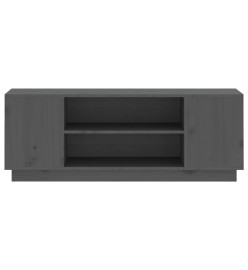 Meuble TV Gris 110x35x40,5 cm Bois de pin massif