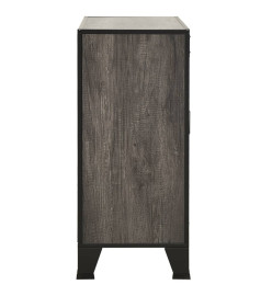 Armoire de rangement Gris 72x36x82 cm Métal et MDF