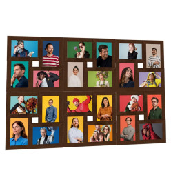 Collage de cadres photo de photo 24x(10x15 cm) Marron foncé MDF