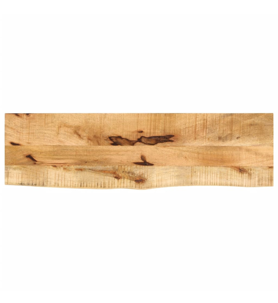 Dessus de table 110x40x3,8 cm bord vivant bois massif manguier