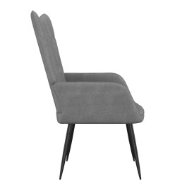 Chaise de relaxation Gris foncé Tissu