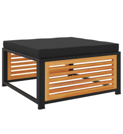 Salon de jardin avec coussins 6 pcs bois d'acacia solide