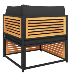 Salon de jardin avec coussins 8 pcs bois massif d'acacia