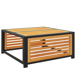 Salon de jardin avec coussins 4 pcs bois d'acacia massif
