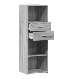 Buffet haut sonoma gris 40x42,5x124 cm bois d'ingénierie