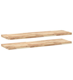 Étagères flottantes 2 pcs 140x40x4 cm acacia massif non traité