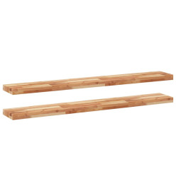 Étagères flottantes 2 pcs 120x20x4 cm acacia massif à l'huile