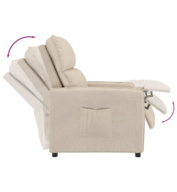 Fauteuil inclinable Crème Tissu microfibre