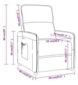 Fauteuil inclinable Crème Tissu microfibre