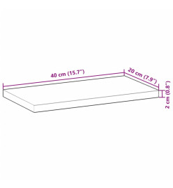 Étagère flottante 40x20x2 cm acacia massif finition à l'huile