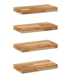 Étagères flottantes 4 pcs 40x20x4 cm acacia massif à l'huile