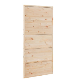 Porte de grange 100x208 cm bois massif de pin