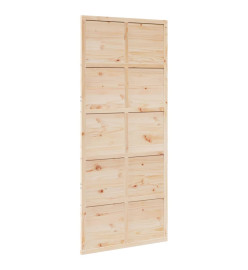 Porte de grange 90x208 cm bois massif de pin