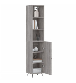 Buffet haut Sonoma gris 34,5x34x180 cm Bois d'ingénierie