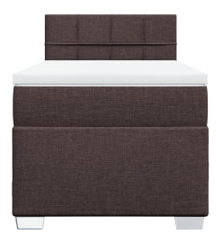 Sommier à lattes de lit avec matelas Marron foncé 90x200 cm