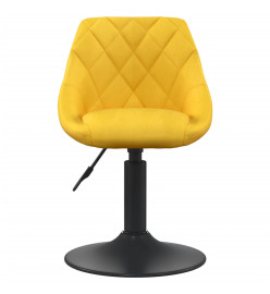 Tabouret de bar Jaune moutarde Velours