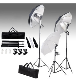 Kit de studio photo avec toile de fond et jeu d'éclairage