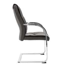 Chaise de bureau cantilever Gris Tissu