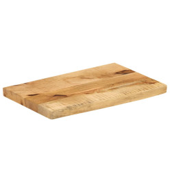 Dessus de table 40x30x3,8 cm bord vivant bois massif manguier