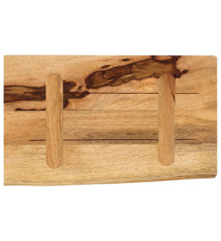 Dessus de table 50x20x3,8 cm bord vivant bois massif manguier