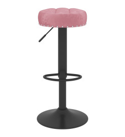 Tabourets de bar lot de 2 rose velours