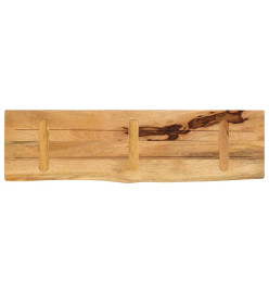 Dessus de table 100x20x3,8 cm bord vivant bois massif manguier