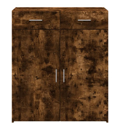 Buffet chêne fumé 80x42,5x93 cm bois d'ingénierie