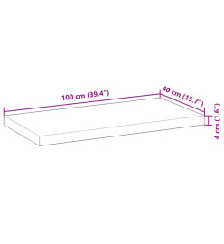 Étagère flottante 100x40x4 cm bois d'acacia massif non traité