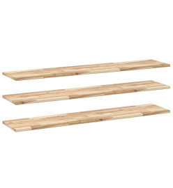 Étagères flottantes 3 pcs 120x30x2 cm acacia massif non traité