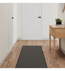 Tapis de couloir aspect sisal anthracite 50x250 cm