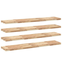 Étagères flottantes 4 pcs 160x30x4 cm acacia massif non traité