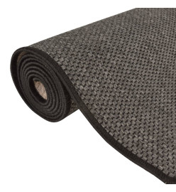 Tapis de couloir aspect sisal anthracite 50x250 cm