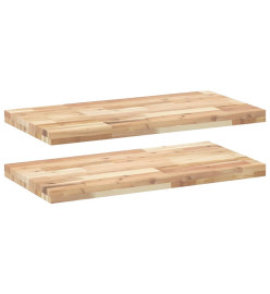 Étagères flottantes 2 pcs 60x40x4 cm acacia massif non traité