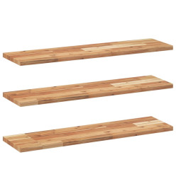 Étagères flottantes 3 pcs 100x20x2 cm acacia massif à l'huile