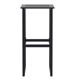 Ensemble de bar de jardin 5 pcs noir acier enduit de poudre