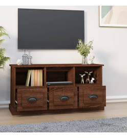 Meuble TV chêne marron 100x35x50 cm bois d'ingénierie