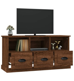 Meuble TV chêne marron 100x35x50 cm bois d'ingénierie