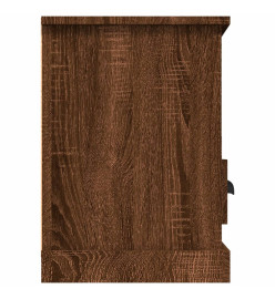 Meuble TV chêne marron 100x35x50 cm bois d'ingénierie