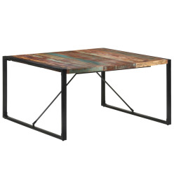 Table de salle à manger 140x140x75 cm Bois de récupération