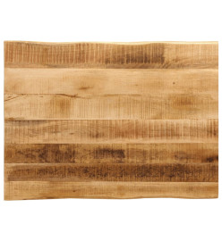 Dessus de table bord vivant 80x60x2,5 cm bois de manguier brut