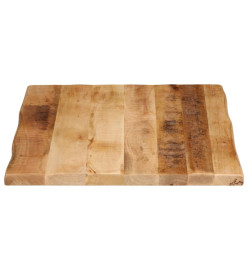 Dessus de table bord vivant 80x60x2,5 cm bois de manguier brut