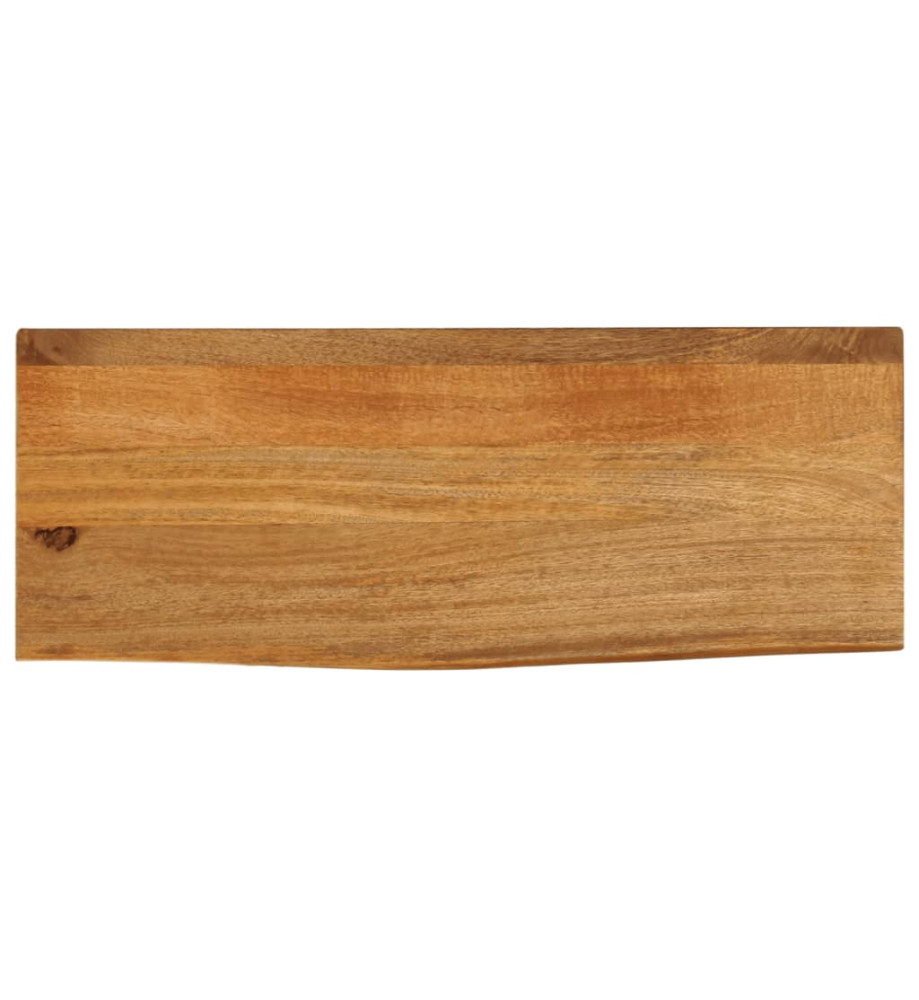 Dessus de table à bord vivant 70x30x2,5 cm bois massif manguier